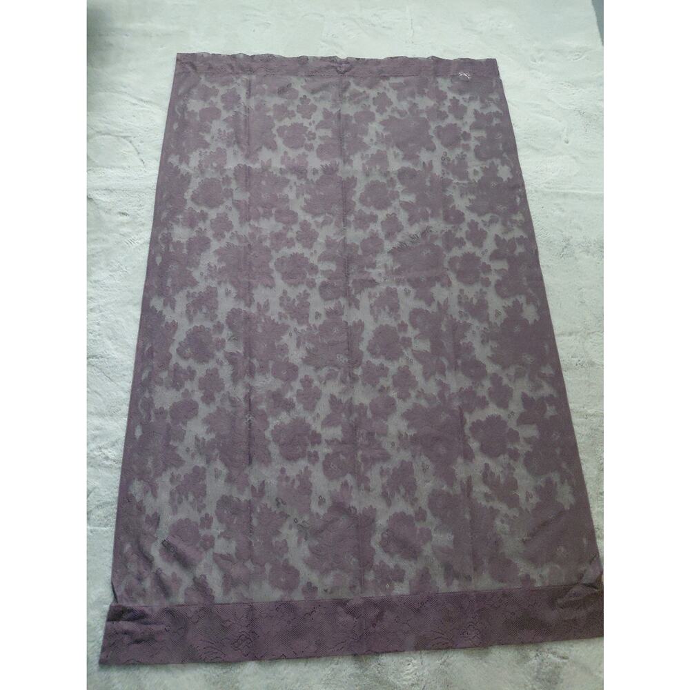 Vintage Lace Curtains Set of 2 Plum Purple Made USA Cottagecore 38X62 Romantic - Picture 9 of 10